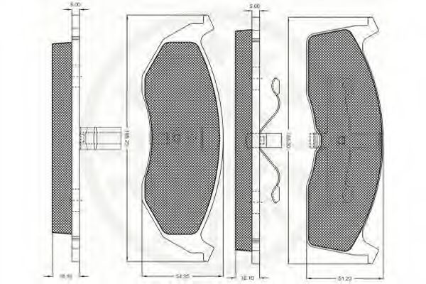 set placute frana,frana disc 2