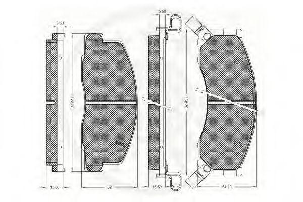 set placute frana,frana disc 2