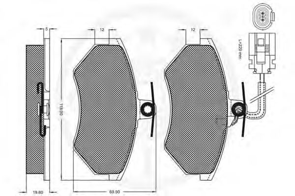 set placute frana,frana disc 2