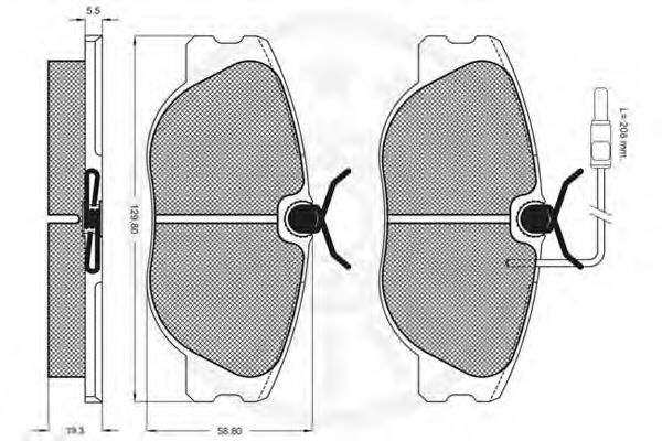 set placute frana,frana disc 2