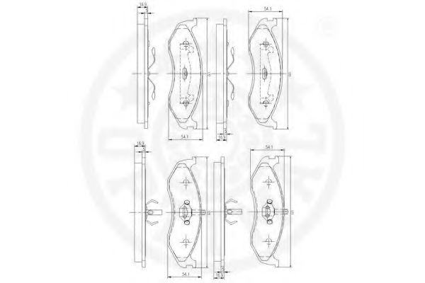 set placute frana,frana disc 2