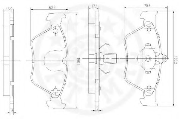 set placute frana,frana disc 2