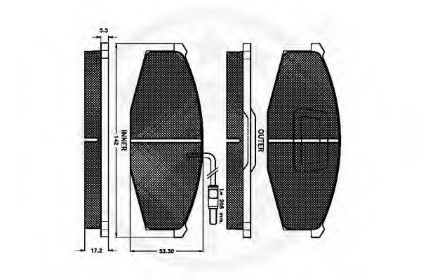 set placute frana,frana disc 2