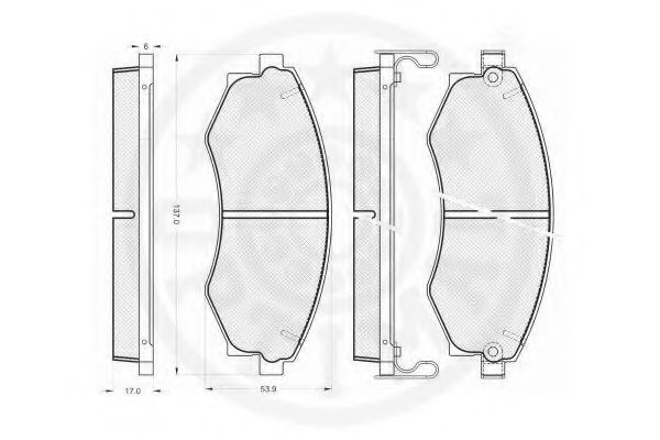 set placute frana,frana disc 2