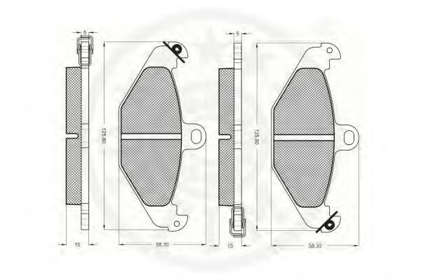 set placute frana,frana disc 2