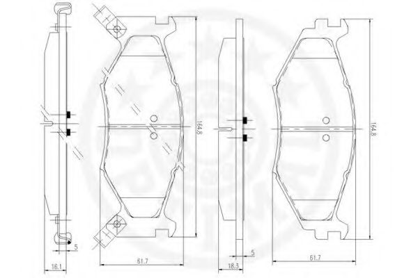 set placute frana,frana disc 2