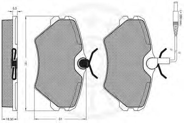 set placute frana,frana disc 2