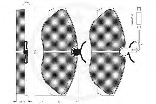 set placute frana,frana disc 3