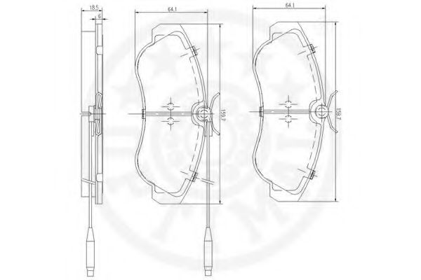 set placute frana,frana disc 2
