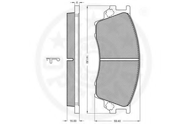 set placute frana,frana disc 2