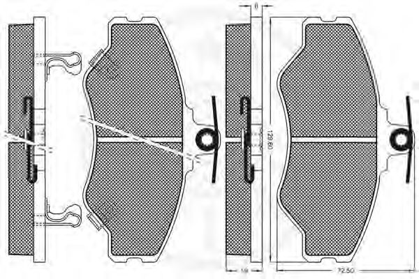 set placute frana,frana disc 2