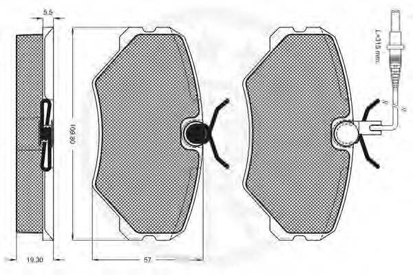 set placute frana,frana disc 2