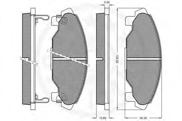 set placute frana,frana disc 2