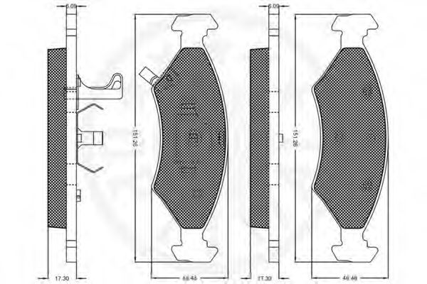 set placute frana,frana disc 2