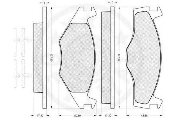 set placute frana,frana disc 3