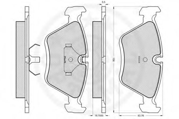 set placute frana,frana disc 2