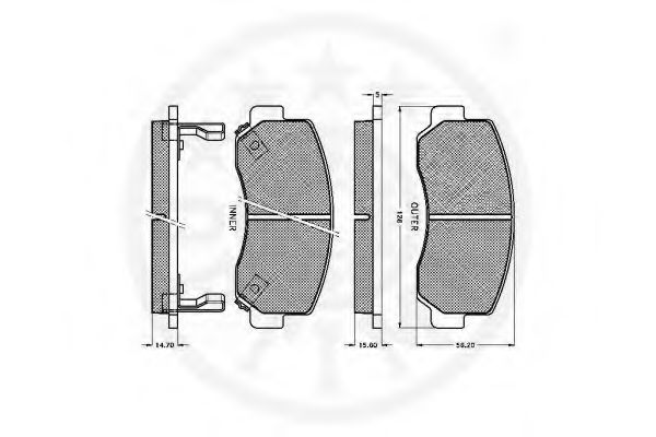 set placute frana,frana disc 2