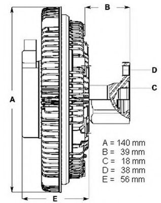 LK001 Cupla, ventilator radiator BERU 