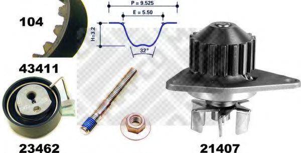 Set pompa apa + curea dintata