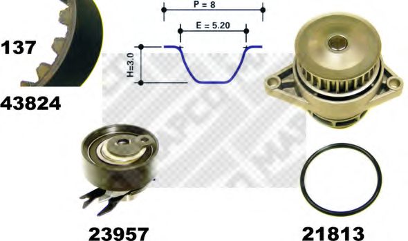 Set pompa apa + curea dintata