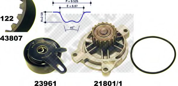 Set pompa apa + curea dintata