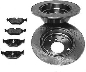 Set frana, frana disc