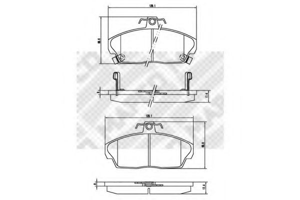 set placute frana,frana disc 2