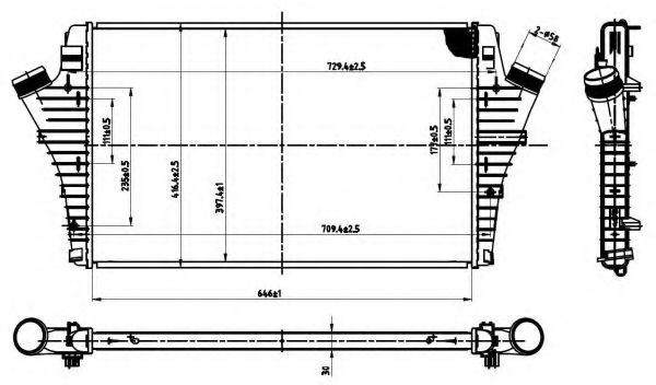 30475 Intercooler, compresor NRF 