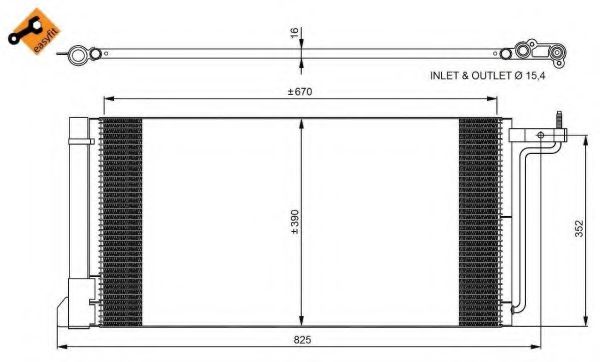 350051 Condensator, climatizare NRF 