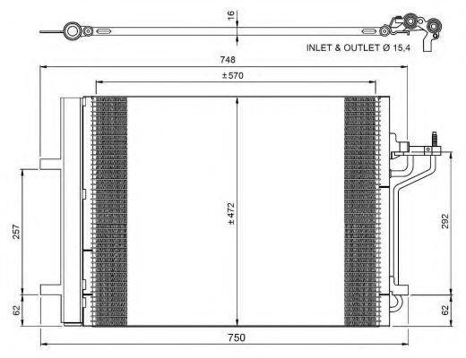 350052 Condensator, climatizare NRF 