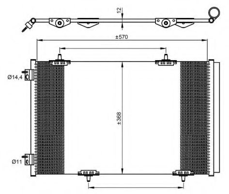 350066 Condensator, climatizare NRF 