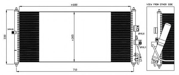 35563 Condensator, climatizare NRF 