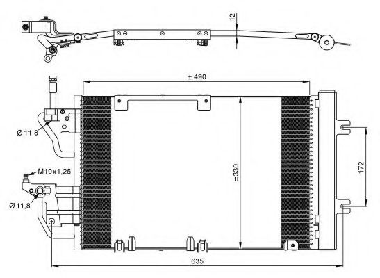 35633 Condensator, climatizare NRF 