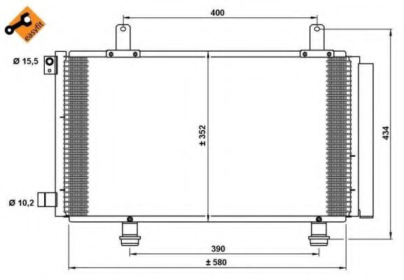35782 Condensator, climatizare NRF 