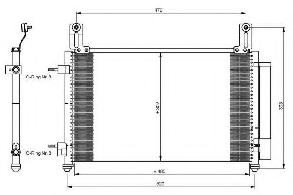 35796 Condensator, climatizare NRF 
