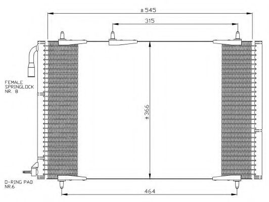 35836 Condensator, climatizare NRF 