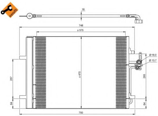 35850 Condensator, climatizare NRF 