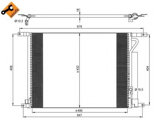 35931 Condensator, climatizare NRF 