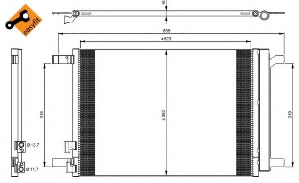35968 Condensator, climatizare NRF 