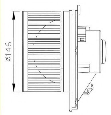 38341 Ventilator, radiator NRF 