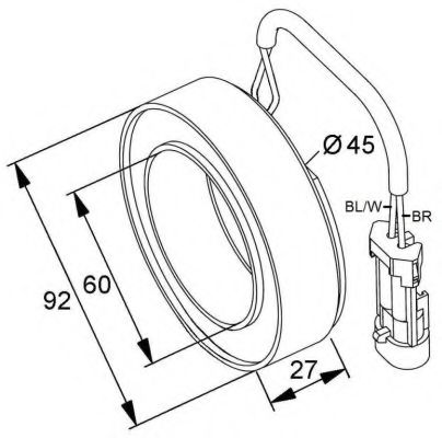 38420 Bobina, ambreiaj magnetic compresor NRF 