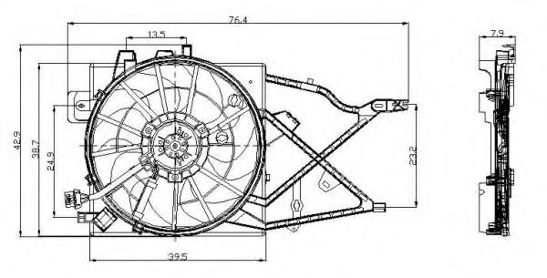 47014 Ventilator, radiator NRF 