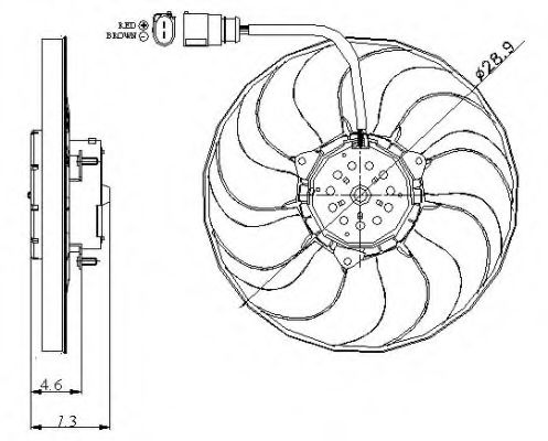 47381 Ventilator, radiator NRF 