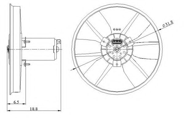 Ventilator, radiator