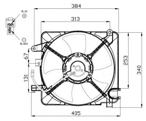 47449 Ventilator, radiator NRF 