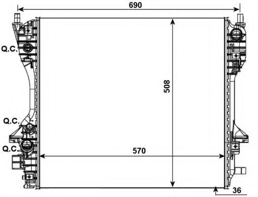 53012 Radiator, racire motor NRF 