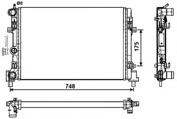 53024 Radiator, racire motor NRF 