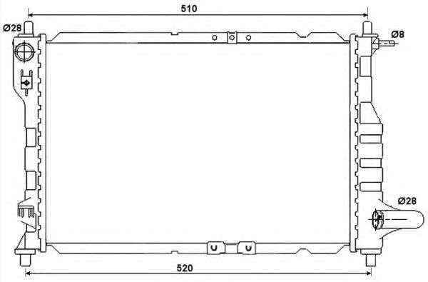 53068 Radiator, racire motor NRF 