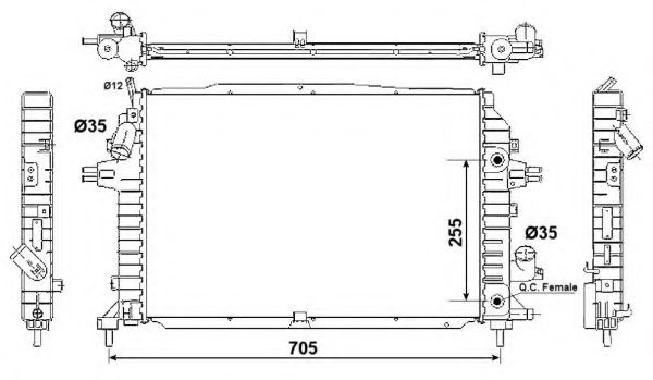 53082 Radiator, racire motor NRF 