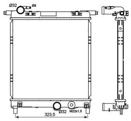 53101 Radiator, racire motor NRF 